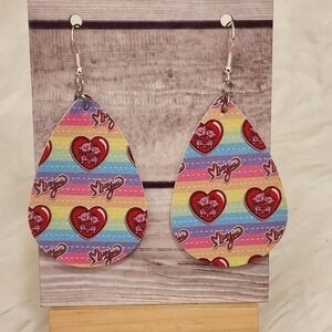 Miss You Teddy Bear Earrings